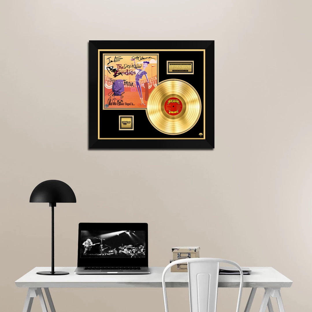 RARE-T NEW The Vandals - Look At What I Almost Stepped Gold LP Limited Signature Edition Studio Licensed Custom Frame 2 RARE-T NEW The Vandals - Look At What I Almost Stepped Gold LP Limited Signature Edition Studio Licensed Custom Frame