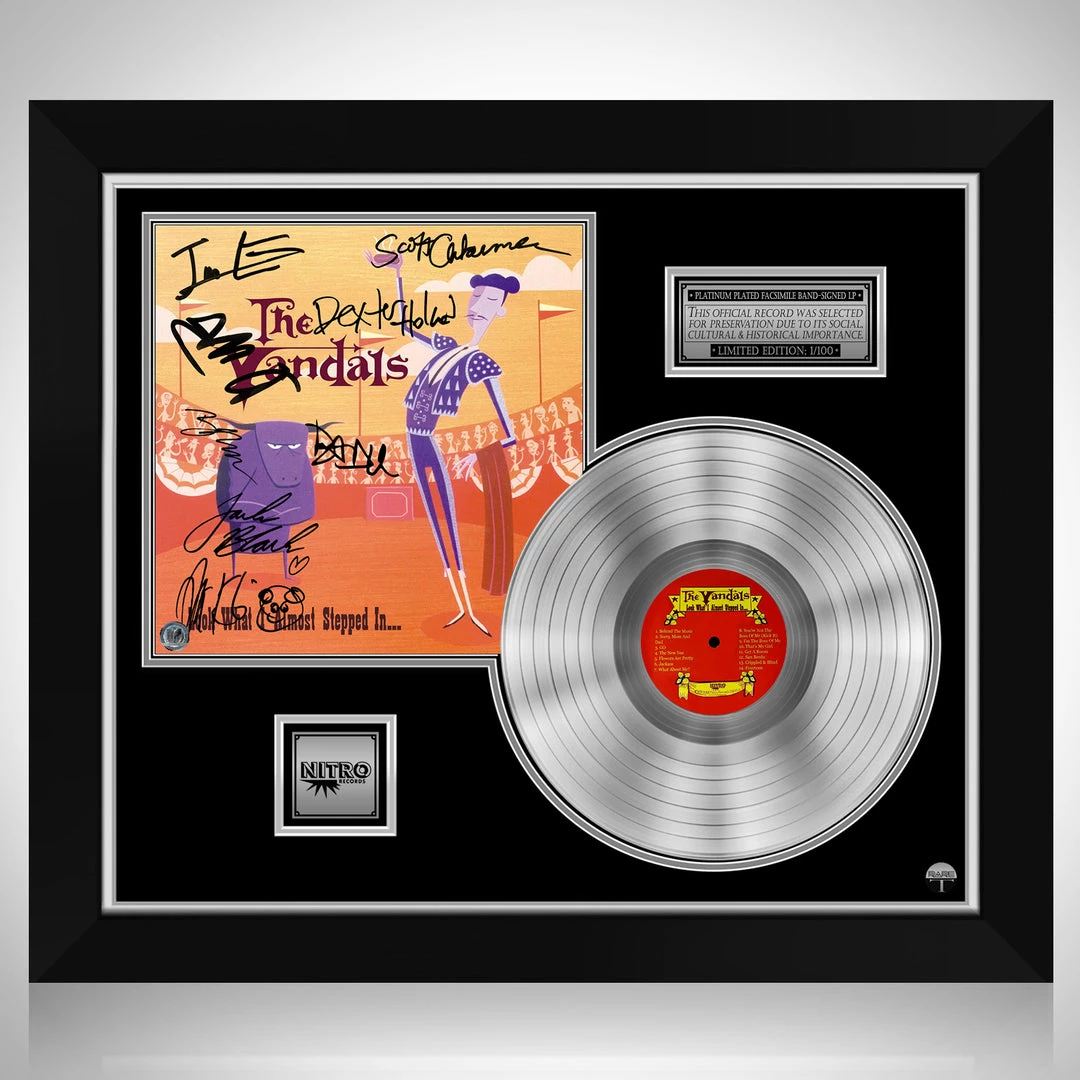 RARE-T NEW The Vandals - Look At What I Almost Stepped Platinum LP Limited Signature Edition Studio Licensed Custom Frame 1 RARE-T NEW The Vandals - Look At What I Almost Stepped Platinum LP Limited Signature Edition Studio Licensed Custom Frame