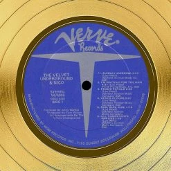 RARE-T The Velvet Underground & Nico - The Velvet Underground & Nico Gold LP Limited Signature Edition Studio Licensed Custom Frame