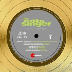 RARE-T Limited Edition Frames Wedding Singer - Music From The Motion Picture Gold LP Limited Signature Edition Studio Licensed Custom Frame