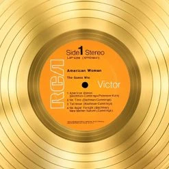 RARE-T The Guess Who 'American Woman' Limited Collectors' Edition Studio Licensed Gold LP Custom Frame