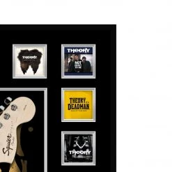 PPC Theory Of A Deadman Hand-Signed Squier Electric Guitar By All 4 Band Members Custom Frame