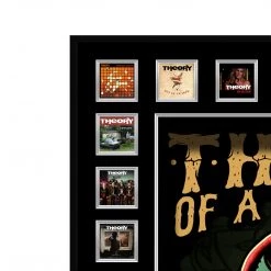 PPC Theory Of A Deadman Hand-Signed Squier Electric Guitar By All 4 Band Members Custom Frame