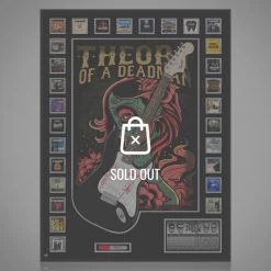 PPC Theory Of A Deadman Hand-Signed Squier Electric Guitar By All 4 Band Members Custom Frame