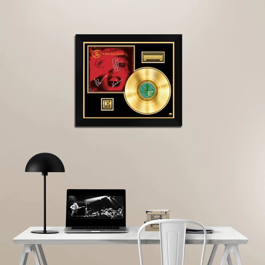 RARE-T Third Eye Blind - Self-Titled Gold LP Limited Signature Edition Studio Licensed Custom Frame Limited Edition Frames 2 RARE-T Third Eye Blind - Self-Titled Gold LP Limited Signature Edition Studio Licensed Custom Frame Limited Edition Frames