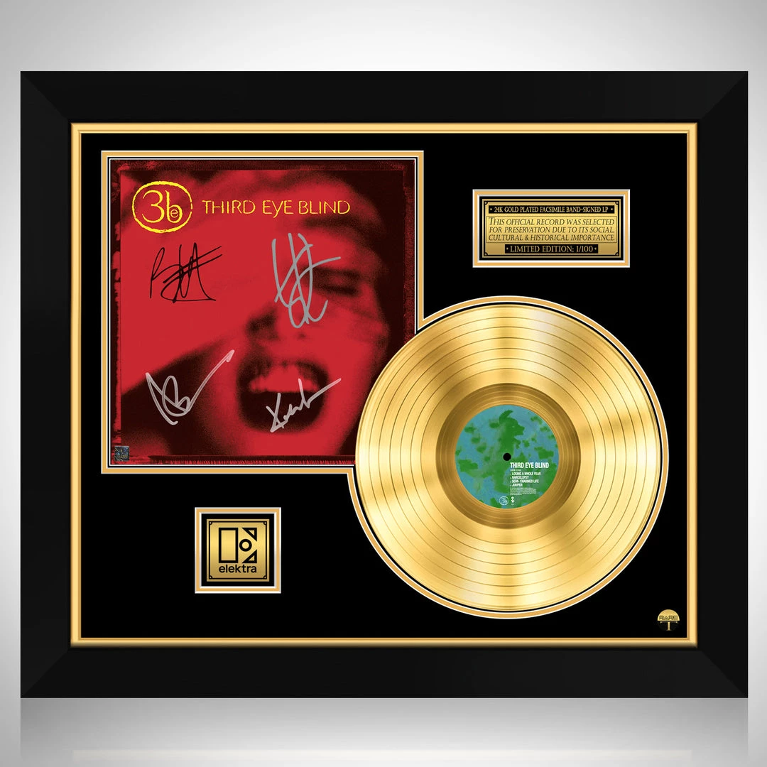 RARE-T Third Eye Blind - Self-Titled Gold LP Limited Signature Edition Studio Licensed Custom Frame Limited Edition Frames 1 RARE-T Third Eye Blind - Self-Titled Gold LP Limited Signature Edition Studio Licensed Custom Frame Limited Edition Frames