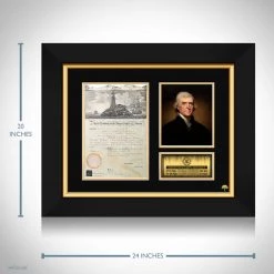 RARE-T Limited Edition Frames Thomas Jefferson & James Madison Presidential Passport Photo Limited Signature Edition Studio Licensed Custom Frame