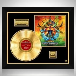 RARE-T Limited Edition Frames Thor Ragnarok - Original Motion Picture Soundtrack Gold LP Limited Signature Edition Studio Licensed Custom Frame