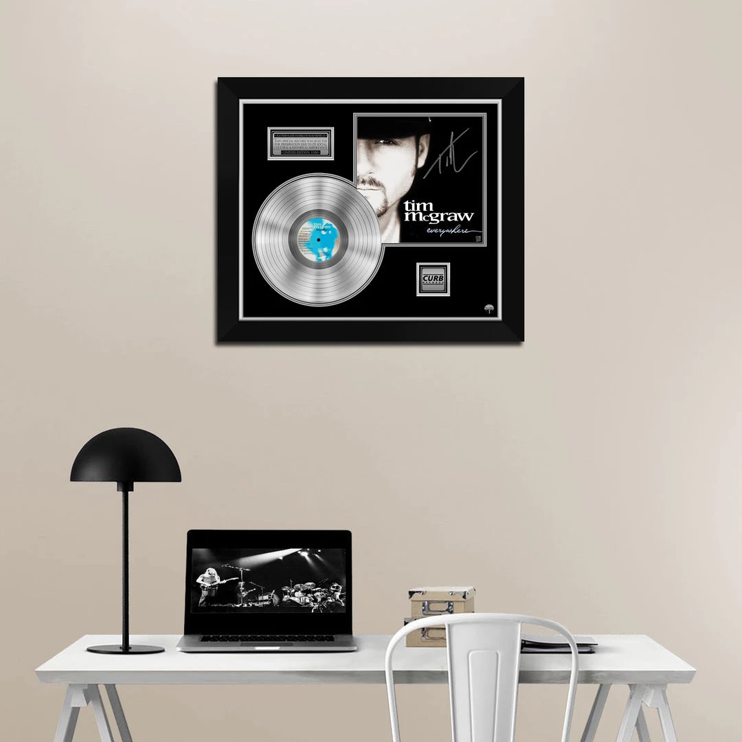 RARE-T Tim McGraw - Everywhere Platinum LP Limited Signature Edition Studio Licensed Custom Frame 2 RARE-T Tim McGraw - Everywhere Platinum LP Limited Signature Edition Studio Licensed Custom Frame