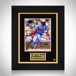 RARE-T Montreal Expos - Tim Raines Photo Limited Signature Edition Studio Licensed Custom Frame Sports Memorabilia
