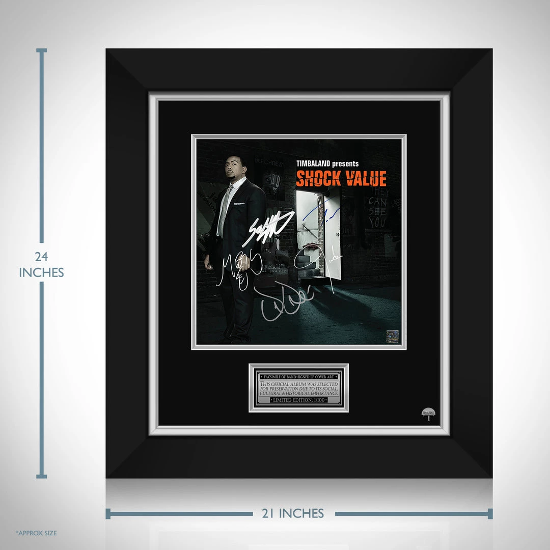 RARE-T Limited Edition Frames Timbaland - Shock Value LP Cover Limited Signature Edition Studio Licensed Custom Frame 3 RARE-T Limited Edition Frames Timbaland - Shock Value LP Cover Limited Signature Edition Studio Licensed Custom Frame
