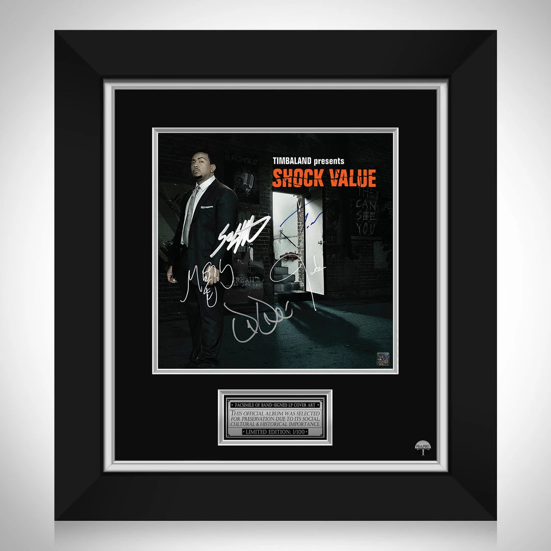RARE-T Limited Edition Frames Timbaland - Shock Value LP Cover Limited Signature Edition Studio Licensed Custom Frame 1 RARE-T Limited Edition Frames Timbaland - Shock Value LP Cover Limited Signature Edition Studio Licensed Custom Frame