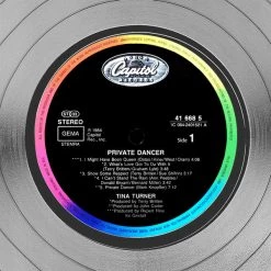 RARE-T Tina Turner Private Dancer Platinum LP Limited Signature Edition Studio Licensed Custom Frame Limited Edition Frames