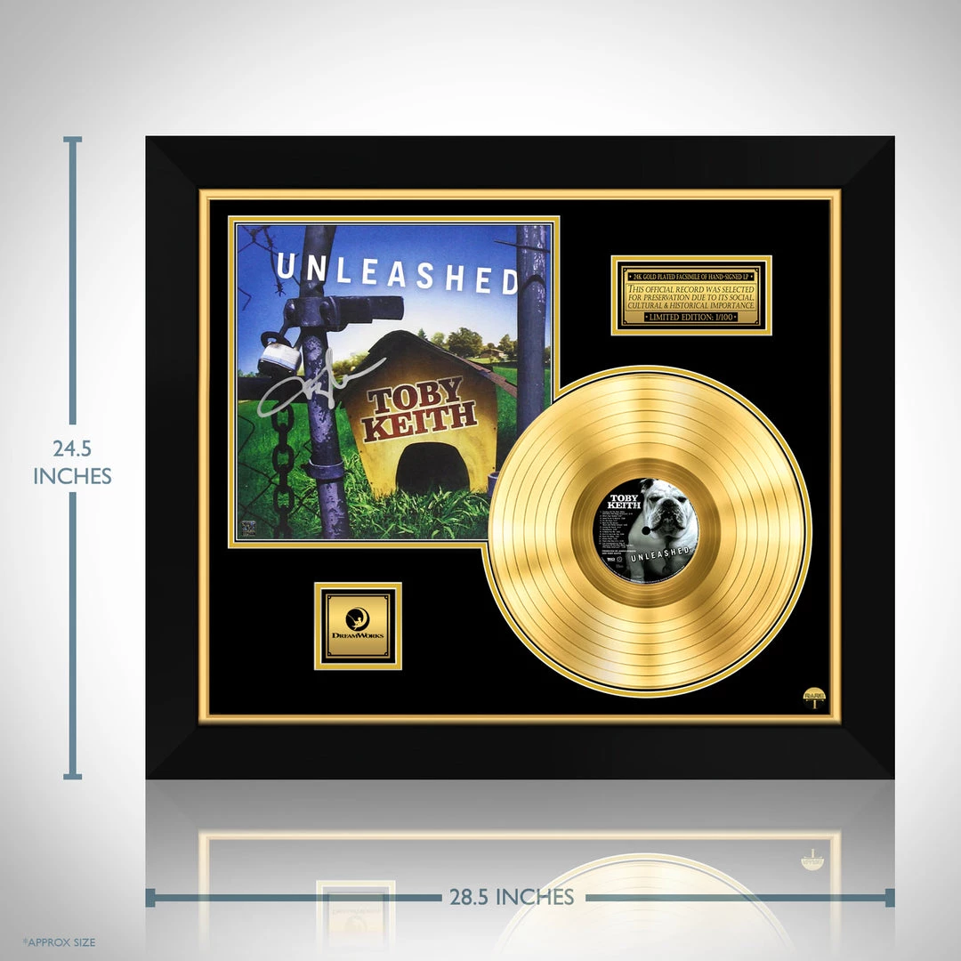 RARE-T Limited Edition Frames Toby Keith - Unleashed Gold LP Limited Signature Edition Studio Licensed Custom Frame 3 RARE-T Limited Edition Frames Toby Keith - Unleashed Gold LP Limited Signature Edition Studio Licensed Custom Frame