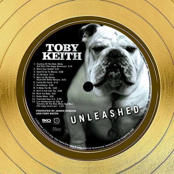 RARE-T Limited Edition Frames Toby Keith - Unleashed Gold LP Limited Signature Edition Studio Licensed Custom Frame 5 RARE-T Limited Edition Frames Toby Keith - Unleashed Gold LP Limited Signature Edition Studio Licensed Custom Frame
