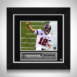 RARE-T Sports Memorabilia Tom Brady Tampa Bay Buccaneers Superbowl Champion Photo Limited Signature Edition Custom Frame
