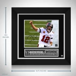 RARE-T Sports Memorabilia Tom Brady Tampa Bay Buccaneers Superbowl Champion Photo Limited Signature Edition Custom Frame