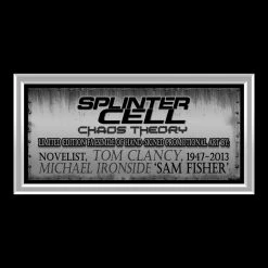 RARE-T Limited Edition Frames Tom Clancy's Splinter Cell Chaos Theory Promotional Art Limited Signature Edition Studio Licensed Custom Frame