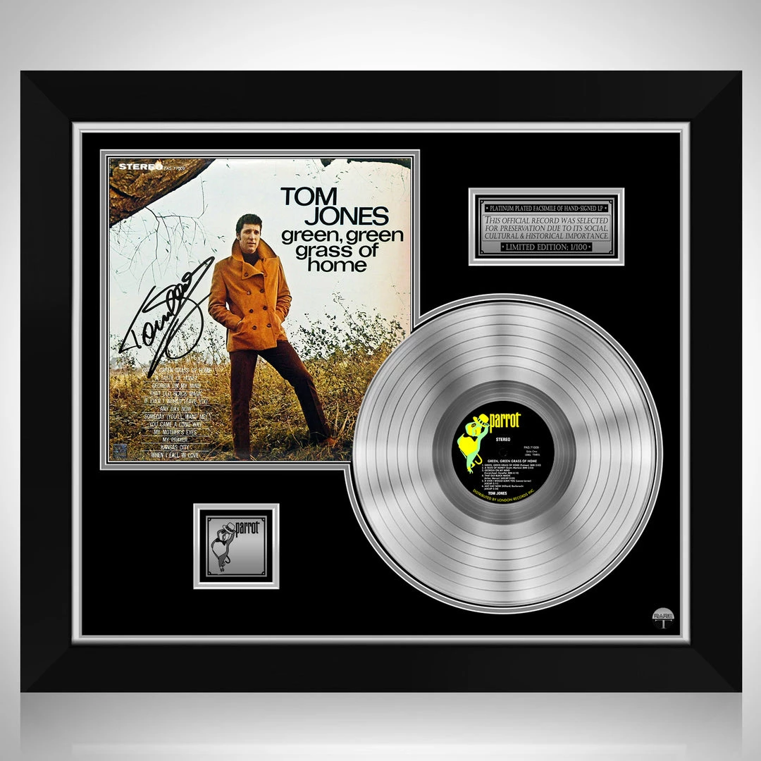 RARE-T Tom Jones - Green, Green, Grass Of Home Platinum LP Limited Signature Edition Studio Licensed Custom Frame 1 RARE-T Tom Jones - Green, Green, Grass Of Home Platinum LP Limited Signature Edition Studio Licensed Custom Frame