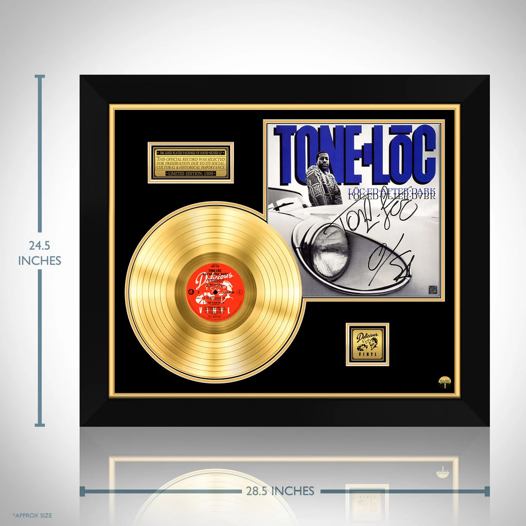 RARE-T Tone Loc - Loc'ed After Dark Gold LP Limited Signature Edition Studio Licensed Custom Frame 3 RARE-T Tone Loc - Loc'ed After Dark Gold LP Limited Signature Edition Studio Licensed Custom Frame