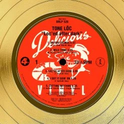 RARE-T Tone Loc - Loc'ed After Dark Gold LP Limited Signature Edition Studio Licensed Custom Frame 14 RARE-T Tone Loc - Loc'ed After Dark Gold LP Limited Signature Edition Studio Licensed Custom Frame