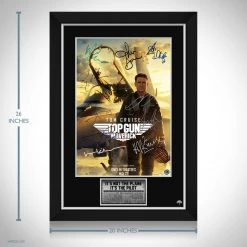 RARE-T Top Gun Maverick Mini Poster Limited Signature Edition Studio Licensed Custom Frame