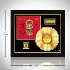 RARE-T Limited Edition Frames Toto IV Gold LP Limited Signature Edition Studio Licensed Custom Frame