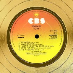 RARE-T Limited Edition Frames Toto IV Gold LP Limited Signature Edition Studio Licensed Custom Frame