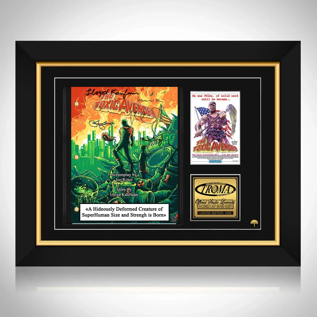 RARE-T Limited Edition Frames Toxic Avengers Transcript Limited Signature Edition Studio Licensed Custom Frame 1 RARE-T Limited Edition Frames Toxic Avengers Transcript Limited Signature Edition Studio Licensed Custom Frame