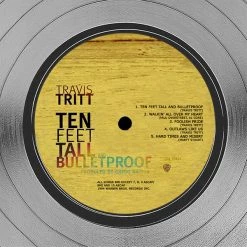 RARE-T Limited Edition Frames Travis Tritt - Travis Tritt Ten Feet Tall And Bulletproof Platinum LP Limited Signature Edition Studio Licensed Custom Frame