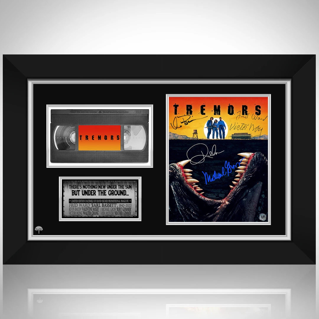 RARE-T Tremors Photo & VHS Limited Signature Edition Studio Licensed Custom Frame NEW 11 RARE-T Tremors Photo & VHS Limited Signature Edition Studio Licensed Custom Frame NEW