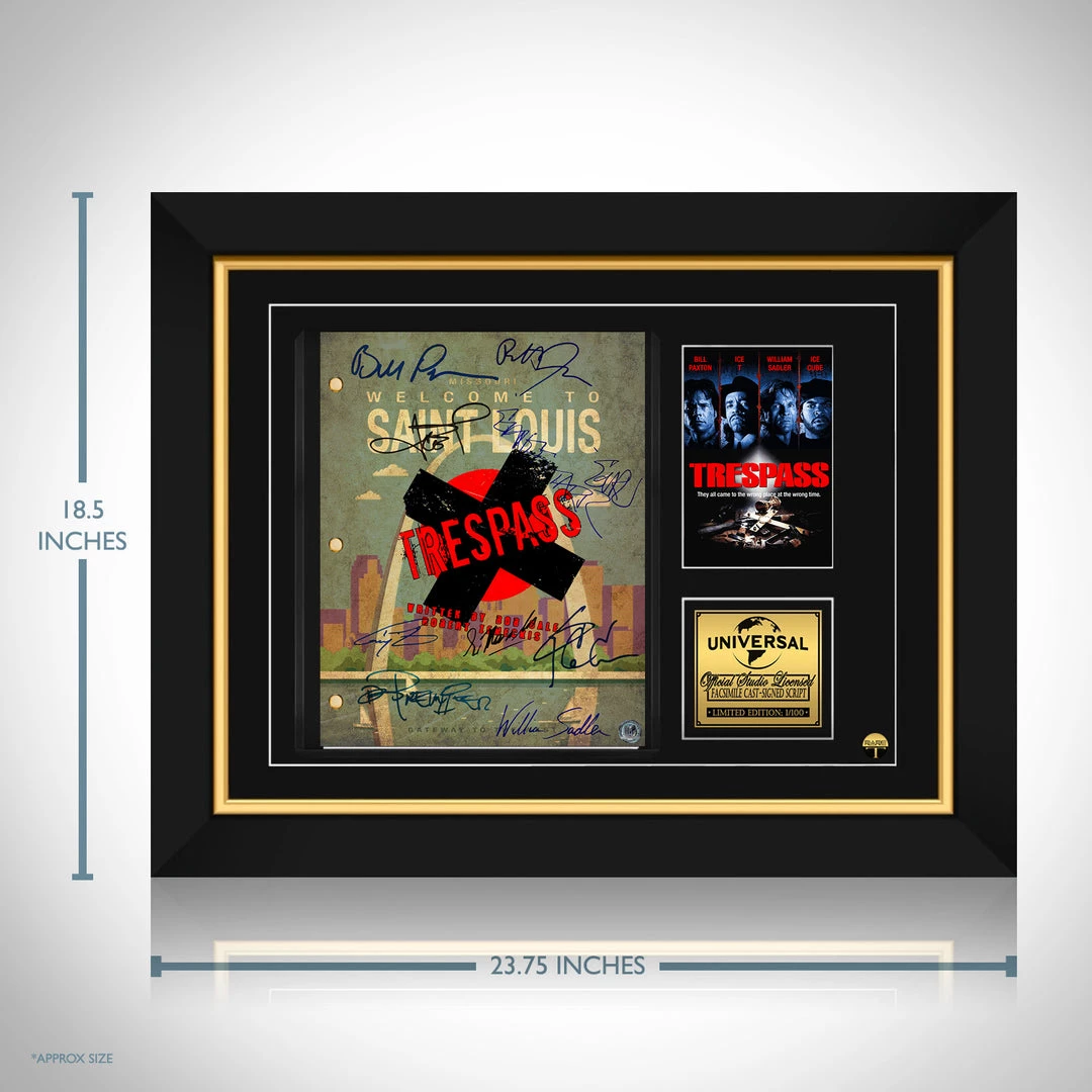 RARE-T Trespass 1992 Transcript Limited Signature Edition Studio Licensed Custom Frame Limited Edition Frames 3 RARE-T Trespass 1992 Transcript Limited Signature Edition Studio Licensed Custom Frame Limited Edition Frames