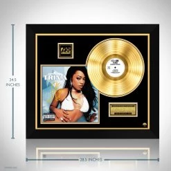RARE-T Trina - Diamond Princess Gold LP Limited Signature Edition Studio Licensed Custom Frame Limited Edition Frames