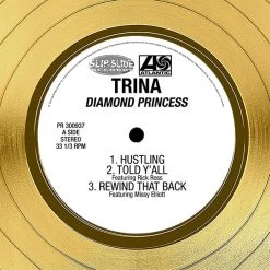 RARE-T Trina - Diamond Princess Gold LP Limited Signature Edition Studio Licensed Custom Frame Limited Edition Frames