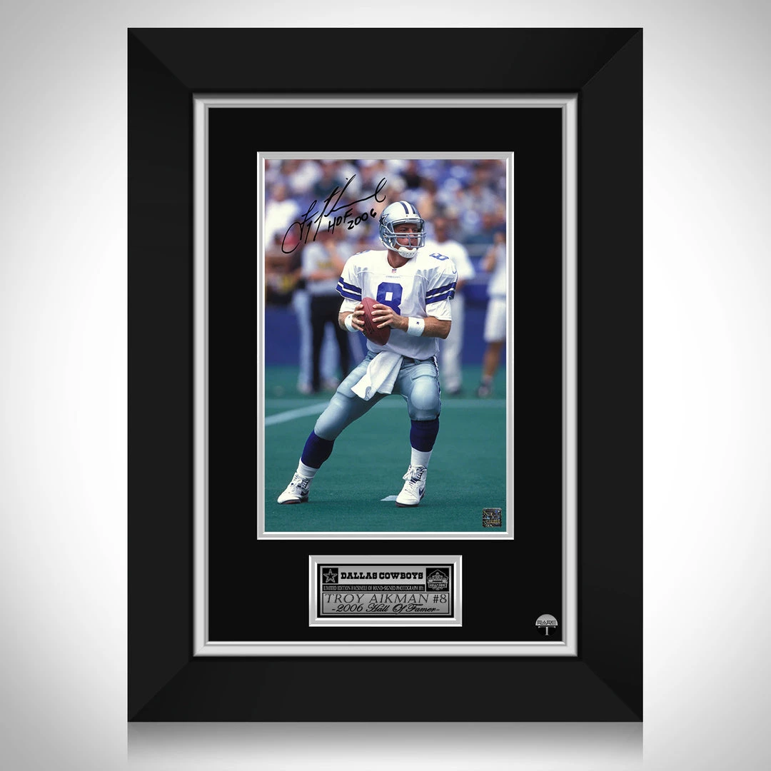 RARE-T Dallas Cowboys - Troy Aikman Photo Limited Signature Edition Studio Licensed Custom Frame Sports Memorabilia 1 RARE-T Dallas Cowboys - Troy Aikman Photo Limited Signature Edition Studio Licensed Custom Frame Sports Memorabilia