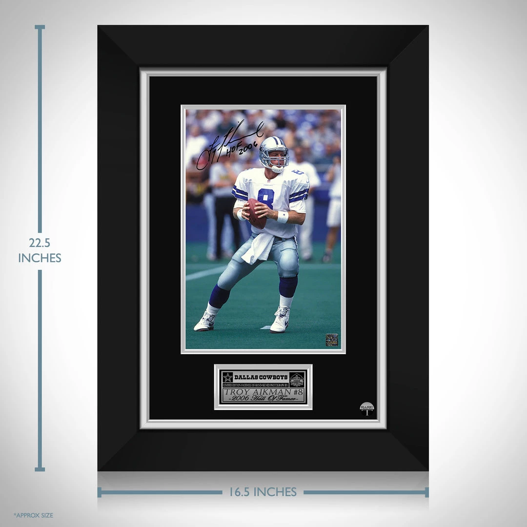 RARE-T Dallas Cowboys - Troy Aikman Photo Limited Signature Edition Studio Licensed Custom Frame Sports Memorabilia 4 RARE-T Dallas Cowboys - Troy Aikman Photo Limited Signature Edition Studio Licensed Custom Frame Sports Memorabilia