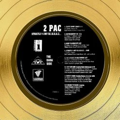 RARE-T Limited Edition Frames 2 Pac Strictly 4 My Niggaz Gold LP Limited Signature Edition Studio Licensed Custom Frame