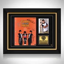 RARE-T Two And A Half Men Script Limited Signature Edition Studio Licensed Custom Frame Limited Edition Frames