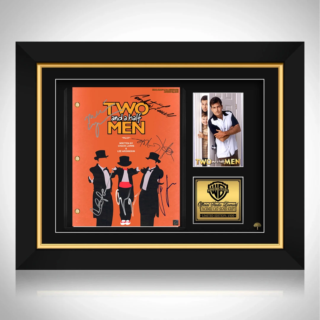 RARE-T Two And A Half Men Script Limited Signature Edition Studio Licensed Custom Frame Limited Edition Frames 1 RARE-T Two And A Half Men Script Limited Signature Edition Studio Licensed Custom Frame Limited Edition Frames