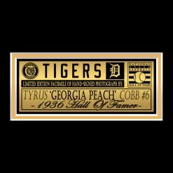 RARE-T Sports Memorabilia Detroit Tigers - Ty Cobb Limited Signature Edition Studio Licensed Photo Custom Frame
