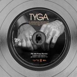 RARE-T Tyga - Careless World Rise Of The Last King Platinum LP Limited Signature Edition Studio Licensed Custom Frame