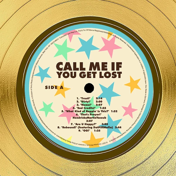 RARE-T Tyler The Creator - Call Me If You Get Lost Gold LP Limited Signature Edition Studio Licensed Custom Frame 4 RARE-T Tyler The Creator - Call Me If You Get Lost Gold LP Limited Signature Edition Studio Licensed Custom Frame