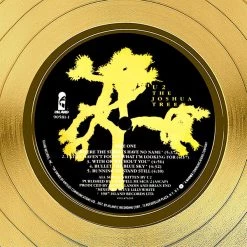 RARE-T Limited Edition Frames U2 The Joshua Tree Gold LP Limited Signature Edition Studio Licensed Custom Frame