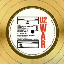 RARE-T U2 War Gold LP Limited Signature Edition Studio Licensed Custom Frame Limited Edition Frames 17 RARE-T U2 War Gold LP Limited Signature Edition Studio Licensed Custom Frame Limited Edition Frames