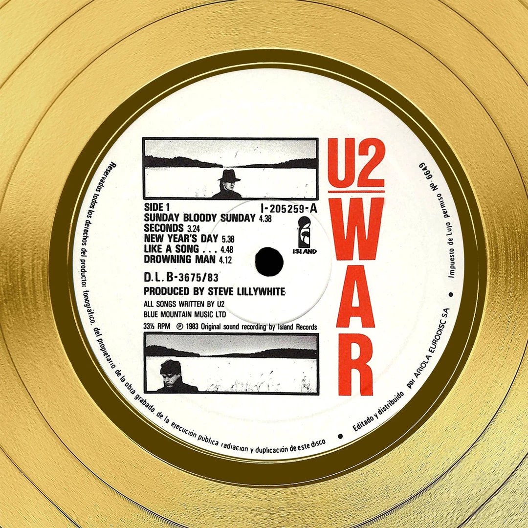 RARE-T U2 War Gold LP Limited Signature Edition Studio Licensed Custom Frame Limited Edition Frames 6 RARE-T U2 War Gold LP Limited Signature Edition Studio Licensed Custom Frame Limited Edition Frames
