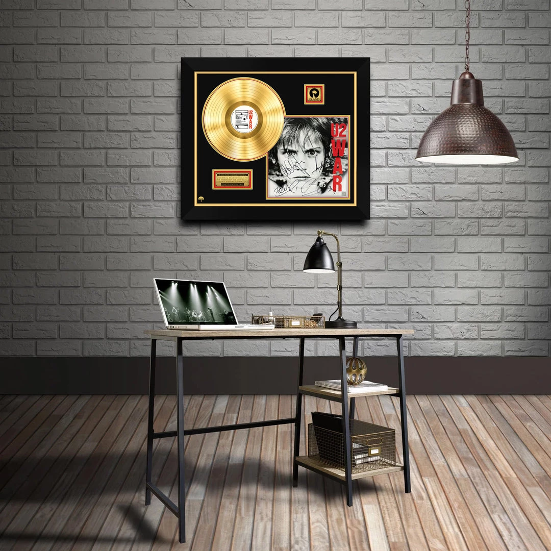 RARE-T U2 War Gold LP Limited Signature Edition Studio Licensed Custom Frame Limited Edition Frames 7 RARE-T U2 War Gold LP Limited Signature Edition Studio Licensed Custom Frame Limited Edition Frames