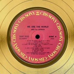 RARE-T USA For Africa - We Are The World Gold LP Limited Signature Edition Studio Licensed Custom Frame Limited Edition Frames 17 RARE-T USA For Africa - We Are The World Gold LP Limited Signature Edition Studio Licensed Custom Frame Limited Edition Frames