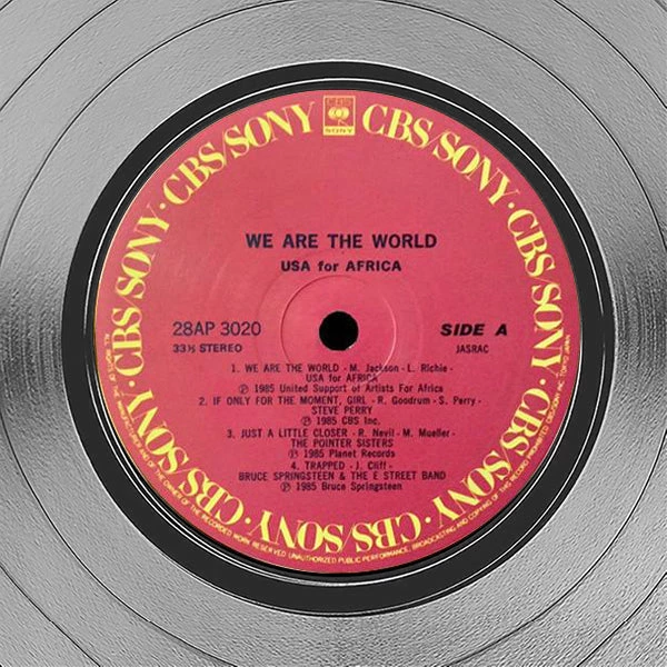 RARE-T Limited Edition Frames USA For Africa - We Are The World Platinum LP Limited Signature Edition Studio Licensed Custom Frame 6 RARE-T Limited Edition Frames USA For Africa - We Are The World Platinum LP Limited Signature Edition Studio Licensed Custom Frame