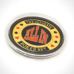24K Gold Plated 'Ultimate Poker Bet-Poker Chip Card Guard'