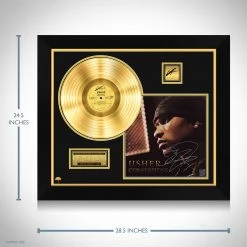 RARE-T Usher Confessions Gold LP Limited Signature Edition Studio Licensed Custom Frame